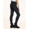 imagebaleaf Girls Riding Pants Kids Equestrian Breeches KneePatch Zip Pocket Horseback TightsFleece Linedblack
