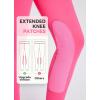 imagebaleaf Girls Riding Pants Kids Equestrian Breeches KneePatch Zip Pocket Horseback TightsPink