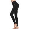 imagebaleaf Leggings for Women with Pockets Tummy Control Compression Workout Athletic Running High Waisted Yoga PantsBlack