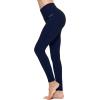 imagebaleaf Leggings for Women with Pockets Tummy Control Compression Workout Athletic Running High Waisted Yoga PantsDark Navy