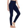 imagebaleaf Leggings for Women with Pockets Tummy Control Compression Workout Athletic Running High Waisted Yoga PantsDark Navy