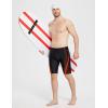 imagebaleaf Men Swim Jammer Athletic Swimming Swimsuit Competition Training Team Swimwear Lap Racing BlackRed