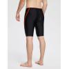 imagebaleaf Men Swim Jammer Athletic Swimming Swimsuit Competition Training Team Swimwear Lap Racing BlackRed