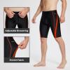 imagebaleaf Men Swim Jammer Athletic Swimming Swimsuit Competition Training Team Swimwear Lap Racing BlackRed