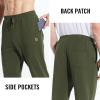 imagebaleaf Mens 27quot Cotton Sweatpants Sports Running Hiking Joggers Pants Lightweight Lounge Pocketed Pajamas 78 LengthAgreen