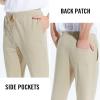 imagebaleaf Mens 27quot Cotton Sweatpants Sports Running Hiking Joggers Pants Lightweight Lounge Pocketed Pajamas 78 LengthAkhaki