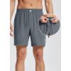 imagebaleaf Mens 5 Running Shorts Quick Dry Lightweight Unlined 2 Zipper Pockets Workout GymGray
