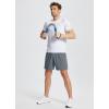 imagebaleaf Mens 5 Running Shorts Quick Dry Lightweight Unlined 2 Zipper Pockets Workout GymGray