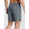 imagebaleaf Mens 5 Running Shorts Quick Dry Lightweight Unlined 2 Zipper Pockets Workout GymGray