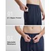 imagebaleaf Mens 7quot Athletic Shorts Quick Dry Running Workout Gym Linerless Shorts with Zipper Pockets Lightweight SportsNavy