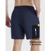 imagebaleaf Mens 7quot Athletic Shorts Quick Dry Running Workout Gym Linerless Shorts with Zipper Pockets Lightweight SportsNavy