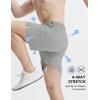 imagebaleaf Mens 7quot Athletic Shorts Quick Dry Running Workout Gym Linerless Shorts with Zipper Pockets Lightweight SportsRhino Gray