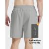 imagebaleaf Mens 7quot Athletic Shorts Quick Dry Running Workout Gym Linerless Shorts with Zipper Pockets Lightweight SportsRhino Gray