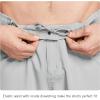 imagebaleaf Mens 7quot Casual Shorts for Summer Elastic Waist Quick Dry Lightweight Short with Cargo Hiking FishingGlacier Gray