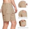 imagebaleaf Mens 7quot Casual Shorts for Summer Elastic Waist Quick Dry Lightweight Short with Cargo Hiking FishingKhaki