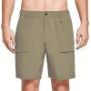 imagebaleaf Mens 7quot Casual Shorts for Summer Elastic Waist Quick Dry Lightweight Short with Cargo Hiking FishingSage