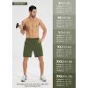 imagebaleaf Mens 7quot Running Shorts Quick Dry Workout Athletic Gym Shorts with Zipper Pockets01army Green