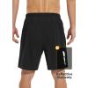 imagebaleaf Mens 7quot Running Shorts Quick Dry Workout Athletic Gym Shorts with Zipper Pockets01black