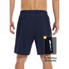 imagebaleaf Mens 7quot Running Shorts Quick Dry Workout Athletic Gym Shorts with Zipper Pockets01navy