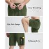 imagebaleaf Mens Athletic Running Shorts 9quot Quick Dry Workout Gym Shorts Lightweight Mesh 2 in 1 Shorts with Zipper PocketsArmy Green