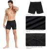 imagebaleaf Mens Athletic Swim Jammers Quick Dry Compression Square Leg Swim Brief SwimsuitBlack