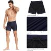 imagebaleaf Mens Athletic Swim Jammers Quick Dry Compression Square Leg Swim Brief SwimsuitNavy White