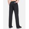 imagebaleaf Mens Fleece Lined Water Resistant Pants Winter Thermal Sweatpants with Zipper Pockets Warm Open BottomBlack