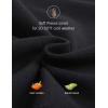 imagebaleaf Mens Fleece Lined Water Resistant Pants Winter Thermal Sweatpants with Zipper Pockets Warm Open BottomBlack
