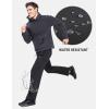 imagebaleaf Mens Fleece Lined Water Resistant Pants Winter Thermal Sweatpants with Zipper Pockets Warm Open BottomBlack