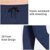 imagebaleaf Mens Fleece Lined Water Resistant Pants Winter Thermal Sweatpants with Zipper Pockets Warm Open BottomBlue