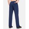 imagebaleaf Mens Fleece Lined Water Resistant Pants Winter Thermal Sweatpants with Zipper Pockets Warm Open BottomBlue