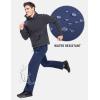 imagebaleaf Mens Fleece Lined Water Resistant Pants Winter Thermal Sweatpants with Zipper Pockets Warm Open BottomBlue