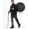imagebaleaf Mens Fleece Lined Water Resistant Pants Winter Thermal Sweatpants with Zipper Pockets Warm Open BottomCharcoal