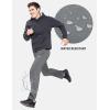 imagebaleaf Mens Fleece Lined Water Resistant Pants Winter Thermal Sweatpants with Zipper Pockets Warm Open BottomDark Grey