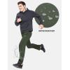 imagebaleaf Mens Fleece Lined Water Resistant Pants Winter Thermal Sweatpants with Zipper Pockets Warm Open BottomGreen