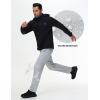 imagebaleaf Mens Fleece Lined Water Resistant Pants Winter Thermal Sweatpants with Zipper Pockets Warm Open BottomLight Grey