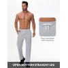 imagebaleaf Mens Fleece Lined Water Resistant Pants Winter Thermal Sweatpants with Zipper Pockets Warm Open BottomLight Grey