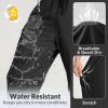 imagebaleaf Mens Hiking Convertible Pants Water Resistant Lightweight Quick Dry Cargo Elastic Waist Outdoor with Zip PocketsBlack