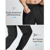 imagebaleaf Mens Hiking Pants Lightweight Quick Dry Water Resistant Elastic Waist Cargo Pants with Zip Pockets for OutdoorBlack