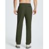 imagebaleaf Mens Hiking Pants Lightweight Quick Dry Water Resistant Elastic Waist Cargo Pants with Zip Pockets for OutdoorDark Army Green
