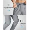 imagebaleaf Mens Hiking Pants Lightweight Quick Dry Water Resistant Elastic Waist Cargo Pants with Zip Pockets for OutdoorFrost Gray