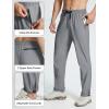 imagebaleaf Mens Hiking Pants Lightweight Quick Dry Water Resistant Elastic Waist Cargo Pants with Zip Pockets for OutdoorFrost Gray