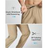 imagebaleaf Mens Hiking Pants Lightweight Quick Dry Water Resistant Elastic Waist Cargo Pants with Zip Pockets for OutdoorShroom Taupe