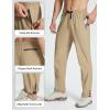 imagebaleaf Mens Hiking Pants Lightweight Quick Dry Water Resistant Elastic Waist Cargo Pants with Zip Pockets for OutdoorShroom Taupe