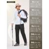 imagebaleaf Mens Hiking Pants Water Resistant Cargo Quick Dry Travel Elastic Waist with Zip Pockets UPF 50 for Work RunningBlack