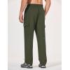 imagebaleaf Mens Hiking Pants Water Resistant Cargo Quick Dry Travel Elastic Waist with Zip Pockets UPF 50 for Work RunningDark Army Green