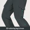 imagebaleaf Mens Hiking Pants Water Resistant Cargo Quick Dry Travel Elastic Waist with Zip Pockets UPF 50 for Work RunningGray