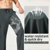 imagebaleaf Mens Hiking Pants Water Resistant Cargo Quick Dry Travel Elastic Waist with Zip Pockets UPF 50 for Work RunningGray
