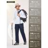 imagebaleaf Mens Hiking Pants Water Resistant Cargo Quick Dry Travel Elastic Waist with Zip Pockets UPF 50 for Work RunningNavy Blue