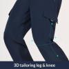 imagebaleaf Mens Hiking Pants Water Resistant Cargo Quick Dry Travel Elastic Waist with Zip Pockets UPF 50 for Work RunningNavy Blue